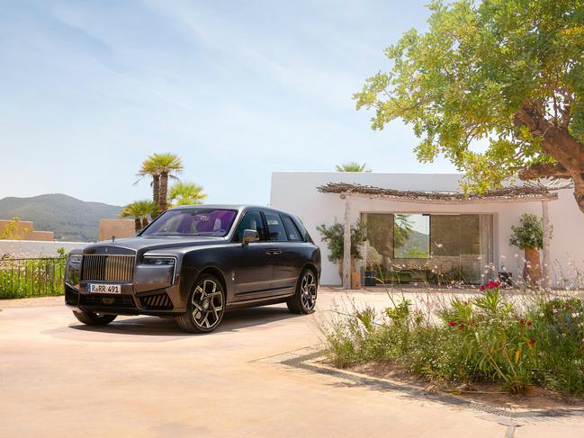 EMBARGO FOR WISH 01 AUGUST 2024. FEE MAY APPLY. ONE TIME USE ONLY.Rolls-Royce, Cullinan, Black Badge. The Cullinan, the most in-demand Rolls-Royce of all, has a jaw-dropping new update. Meet the Black Badge, which we road test in Ibiza, one of the top holiday destinations for the high-net-worth crowd. Photo: Supplied