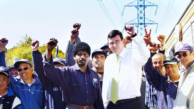 MP Daniel Andrews supports the month long Heinemann Electric strike in Mulgrave in 2006.