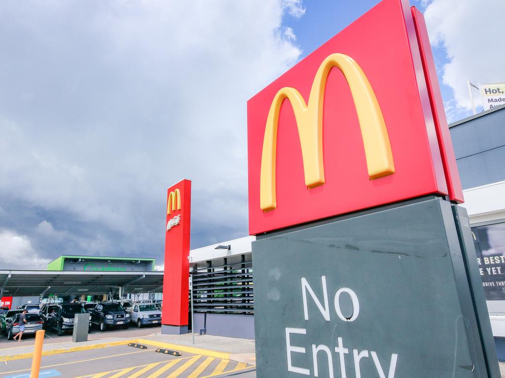 Entrants have to post their best influencer impression as they unbox a McDelivery. Picture: Glenn Campbell