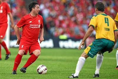 Fowler against the Australian Legends team in 2016 at ANZ Stadium. Picture: Dan Himbrechts - 260719FOWLER