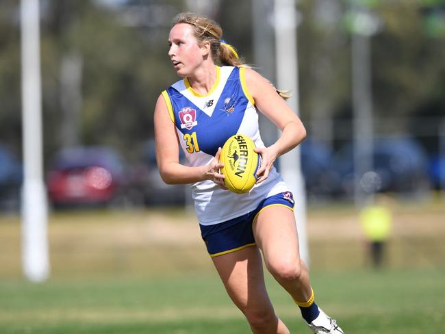 Bond University QAFLW reserves 2024 player Tobi Chapman. Picture: Highflyer Images.