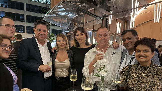 Greshina Dhanjee, Igor Bayder, John Coorey, Nihan Hincal, Karla McNiece, Lee Dixon and Gerard and Padmi Pathinather at the Willo Restaurant and Bar opening at Parramatta on Friday, May 13, 2022.