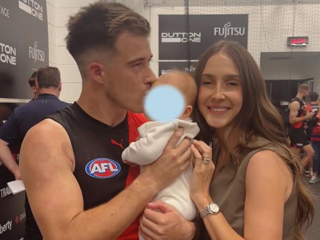 Alexandra and Zach Merrett with baby Jude