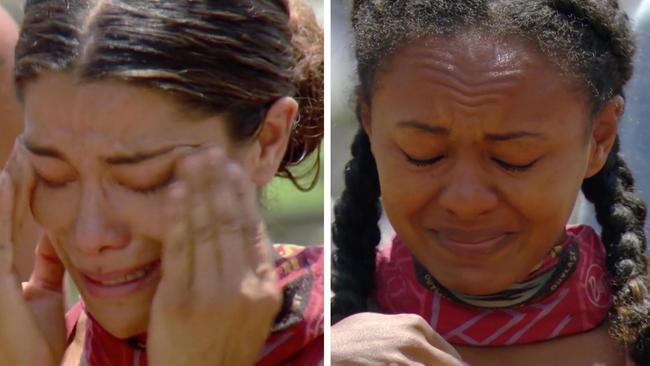 Tears from Shay (left) and as Nina’s told she must leave the game.