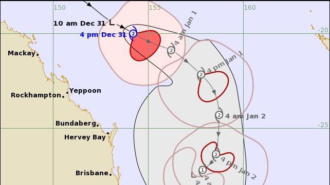 Tropical Cyclone Seth off the coast of Mackay, December 31, 2021. Picture: Bureau of Meteorology