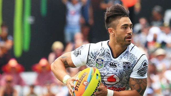 Shaun Johnson in the Warriors v Bulldogs game during the Auckland Nines at Eden Park, Auckland, New Zealand. pic Mark Evans