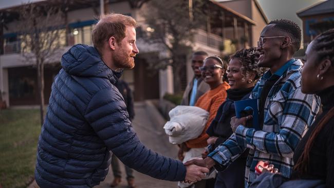 Prince Harry, Duke of Sussex arrives at a welcome event at Sentebale. Picture: Getty