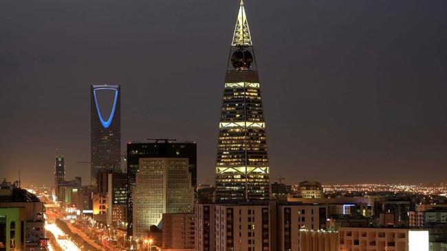 The Saudi capital of Riyadh at night. The gulf kingdom is in serious strife. (AP Photo/Hassan Ammar, File)