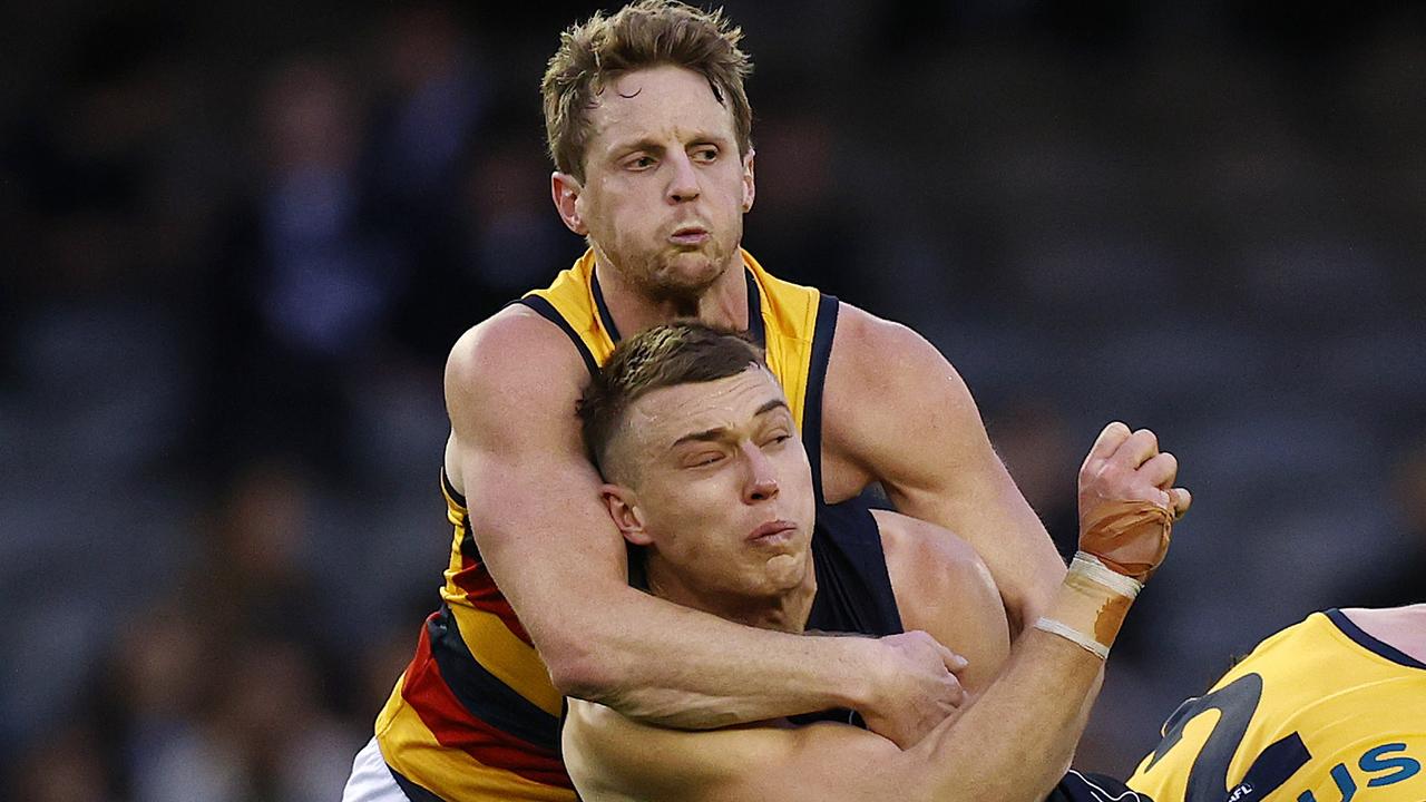 Rory Sloane’s injury could be season-ending. Picture: Michael Klein