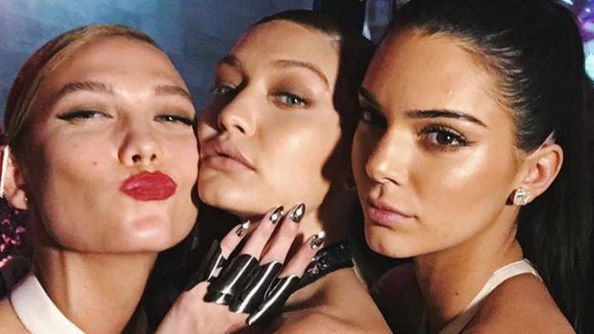 Met Gala 2016 on social media ... Karlie Kloss, Gigi Hadid and Kendall Jenner. Picture: Instagram