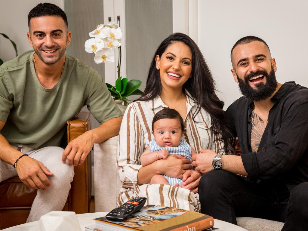 Sarah Marie and Matty Fahd with their son Malik and Gogglebox co-star Jad Nehmetallah.