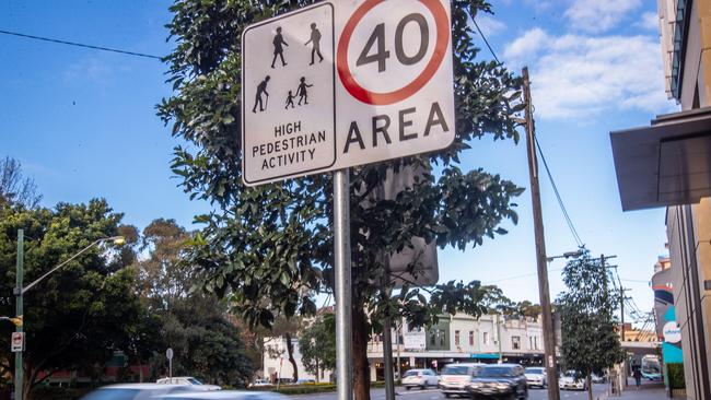 40km/h speed limit road sign. Councils in Sydney and Melbourne want to lower the limit further.