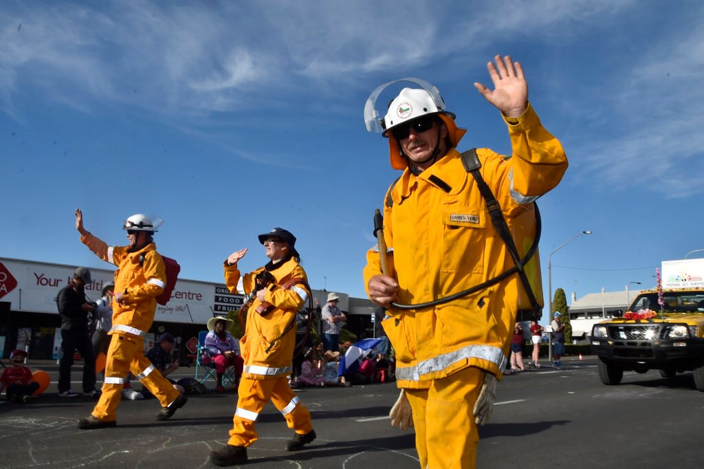 Rural Fire Brigade. Grand Central Floral Parade. Carnival of Flowers 2017. September 2017