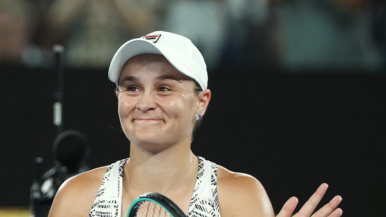 Ash Barty had reason to smile early. Photo by Michael Klein