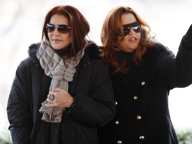 Lisa Marie Presley with her mum Priscilla in 2010. Picture: AP