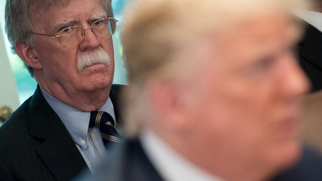 Mr Bolton is the guy with the weirdly sinister moustache. Picture: Saul Loeb/AFP