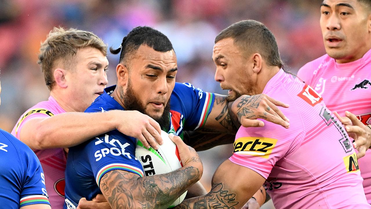 Addin Fonua-Blake has knocked back interest from several Sydney clubs to sign a huge deal with the Sharks from 2025 onwards. Picture: Bradley Kanaris/Getty Images