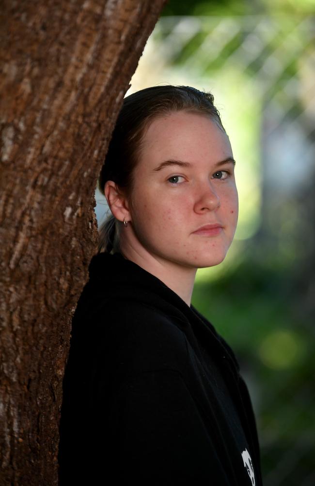 Kate-Lyn Ryan, 20, has opened up about her time in the child safety system. Picture: Evan Morgan