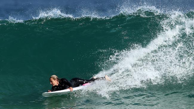 Sam Bloom pictured surfing at Bungan Beach last year. Picture: Sam Ruttyn