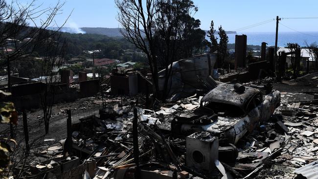 Homes and property in the path of the inferno didn’t stand a chance. Picture: Dean Lewins