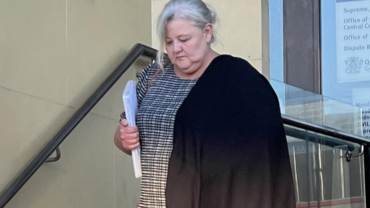 Gina Merritt, mother of Jay Brogden, leaves Mackay courthouse during a murder trial into her son's death. A jury found Gavin Philip Parnell guilty of the heinous crime.