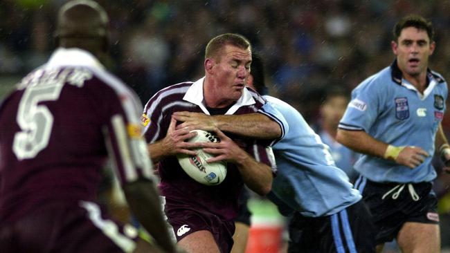 Kevin Cam[ion in game two of the 2001 State of Origin series. Photo: AAP Image/Dean Lewins