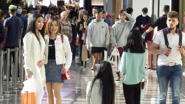 Ninety-one per cent of stores are open again at Chadstone and shoppers have been flocking in. Picture: Andrew Henshaw