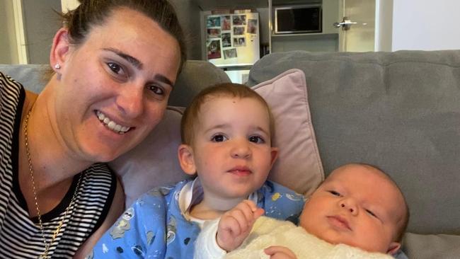 Elly Miller and her young family. Pic: Supplied