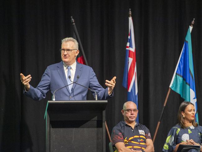 Federal Minister Tony Burke at the citizenship ceremony at Sydney Olympic Park. Picture: NewsWire / Jeremy Piper