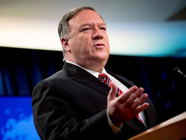 Former Secretary of State Mike Pompeo maintains his belief that the coronavirus originated from a Wuhan lab. Picture: AFP