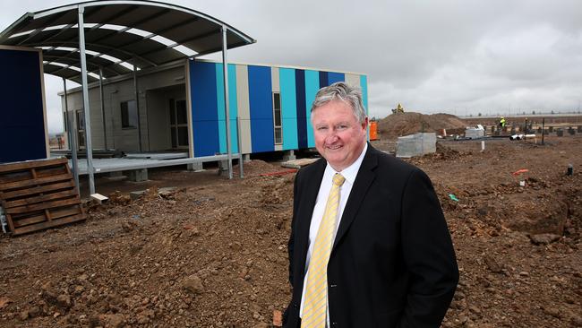 Principal Greg Miller at the site where the new school is being built. Pictures: Carmela Roche