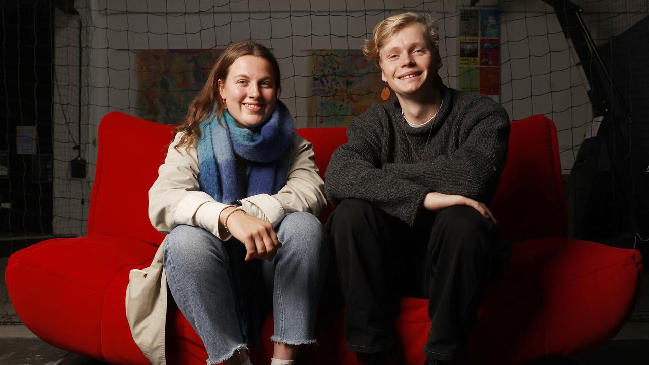 Zoe Witkowski 22 and Owen Fitzgerald 19 who are youth climate leaders. Picture: Nikki Davis-Jones