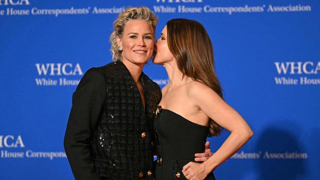 Sophia Bush (right) just made their first red carpet outing as a couple. Picture: AFP