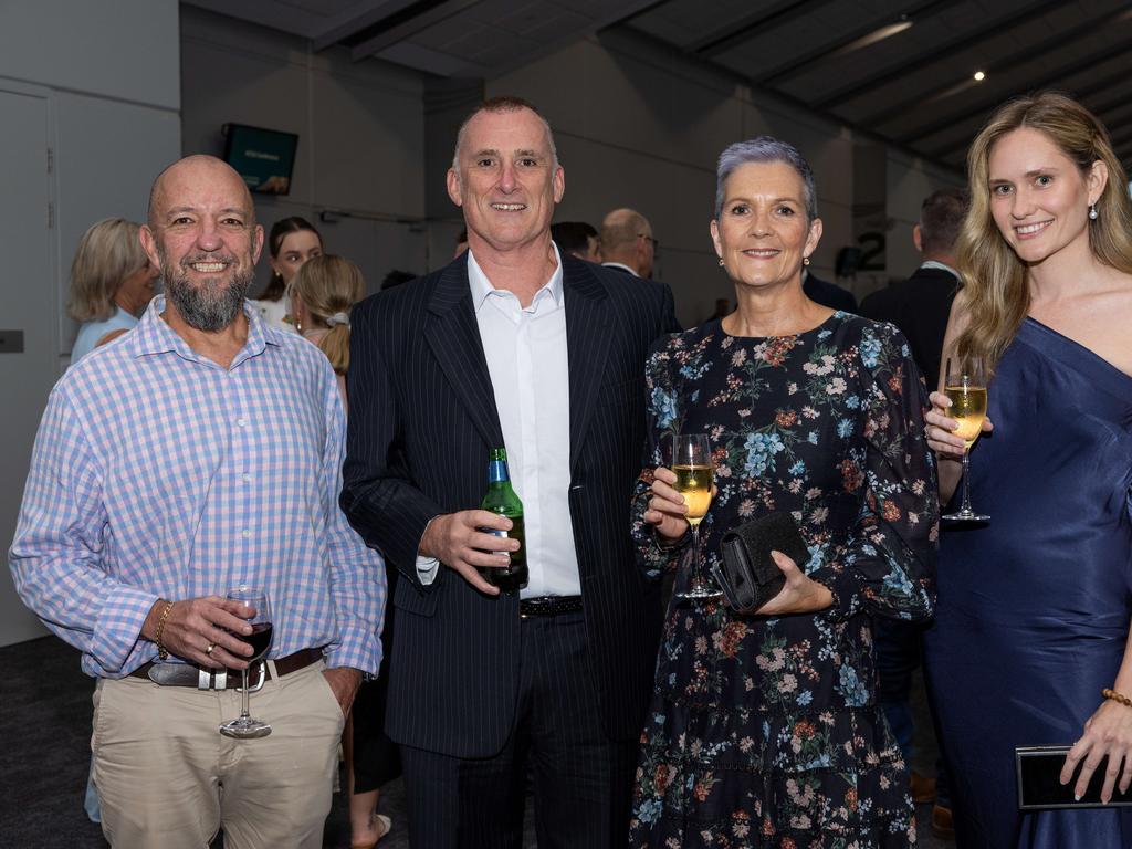 David Wallace, Adam Becker, Debbie Becker and Madeleine Murray at the 2025 NTCA and AACo Gala Dinner at the Darwin Convention Centre. Picture: Pema Tamang Pakhrin