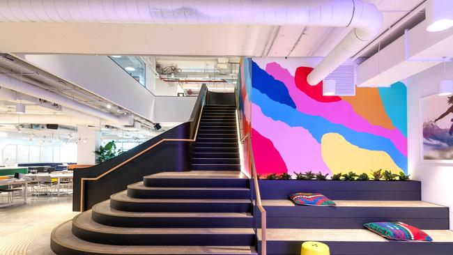 Inside WeWork’s offices at 310 Edward Street in the Brisbane CBD.