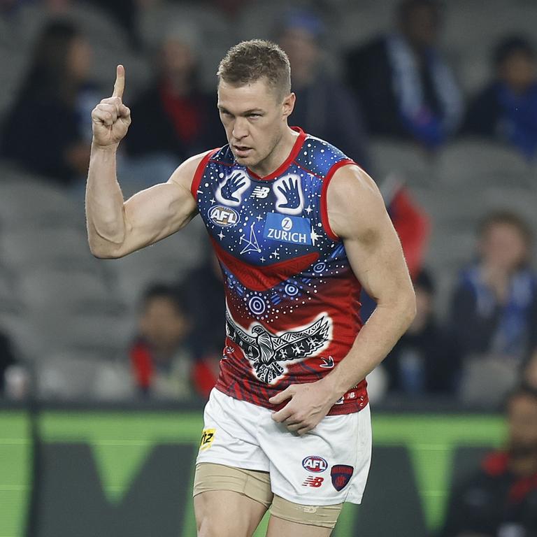 Melbourne forward Tom McDonald. (Photo by Mike Owen/AFL Photos/via Getty Images)