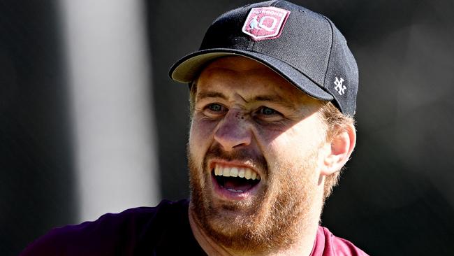 BRISBANE, AUSTRALIA - MAY 23: Cameron Munster during the QLD Maroons State of Origin team training session at the Clive Berghofer Centre on May 23, 2023 in Brisbane, Australia. (Photo by Bradley Kanaris/Getty Images)