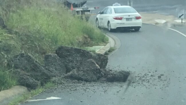 Landslide on Potters Hill Rd.