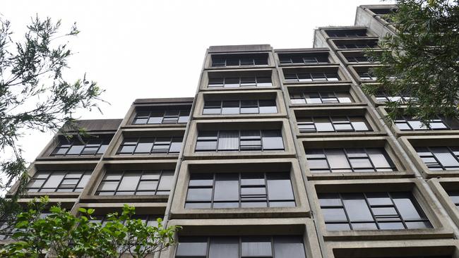 The NSW National Trust in 2014 called for the apartment block, built as public housing in the late 1970s, to be heritage listed but the bid was rejected. Picture: AAP Image/Dean Lewins