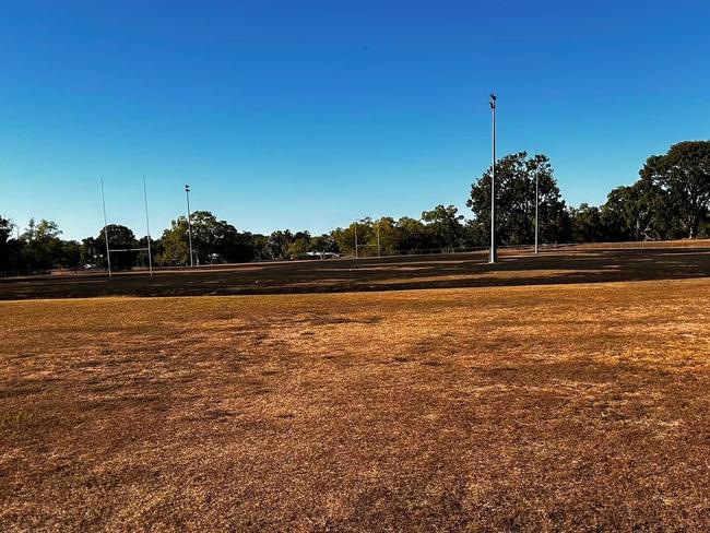 Moulden Oval was burned after cracker night disrupting Northern Sharks training.