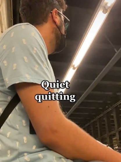 This TikToker has caused a stir after talking about the concept of ‘quiet quitting’. Picture: zkchillin/TikTok