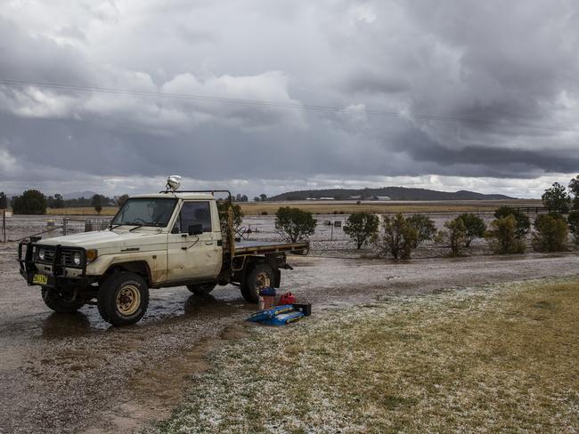 Tow thunderstorms in one day bucketed down on Gunnedah. Picture: Dylan Robinson