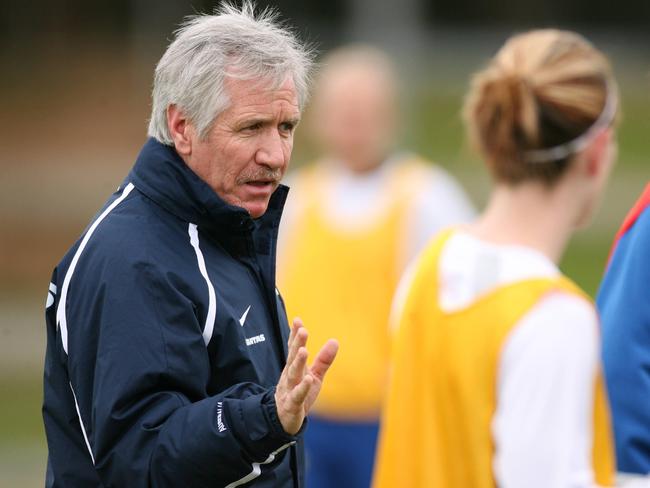 Australia Matildas training at Santos Stadium. Coach Tom Sermanni.