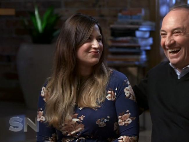 Screen grabs of Vikki Campion and Barnaby Joyce during their first interview since the birth of their baby - interviewed on Channel Seven’s Sunday Night program, 03 June 2018. Credit: Channel 7