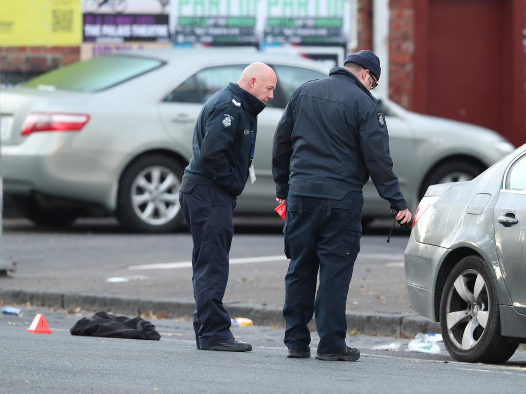 The shots were believed to have been fired from a light-coloured vehicle. Picture: David Crosling