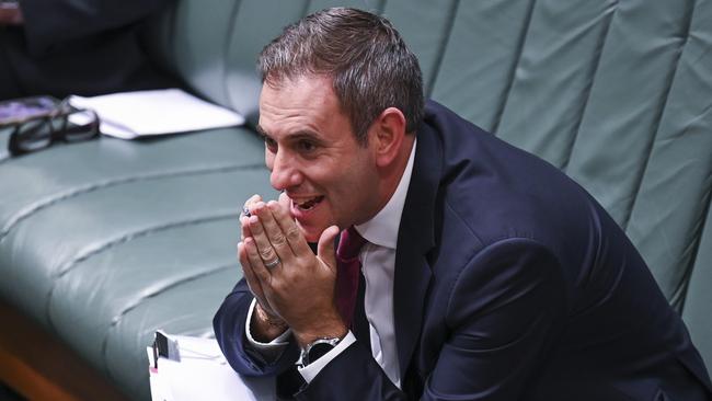 Treasurer Jim Chalmers pictured during Question Time at Parliament House on March 30, 2023 in Canberra.