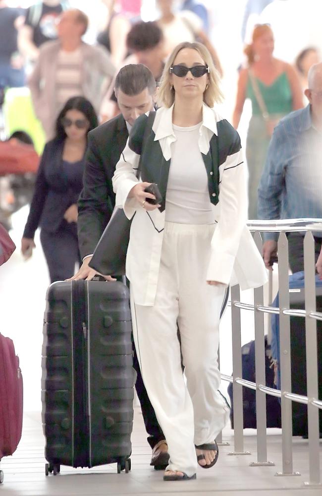 Jade Yarbrough arrives at Nice Airport. Picture: Backgrid