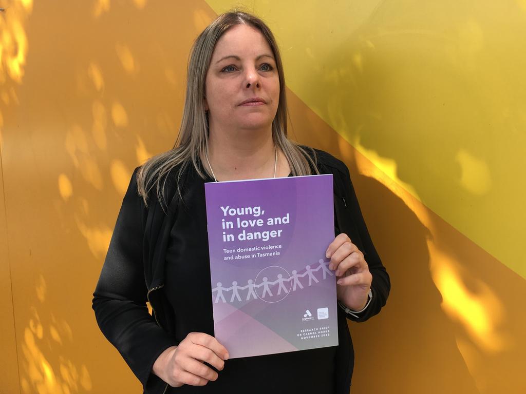 Dr Carmel Hobbs has authored a new report for Anglicare Tasmania on violence in teen relationships. Picture: Supplied