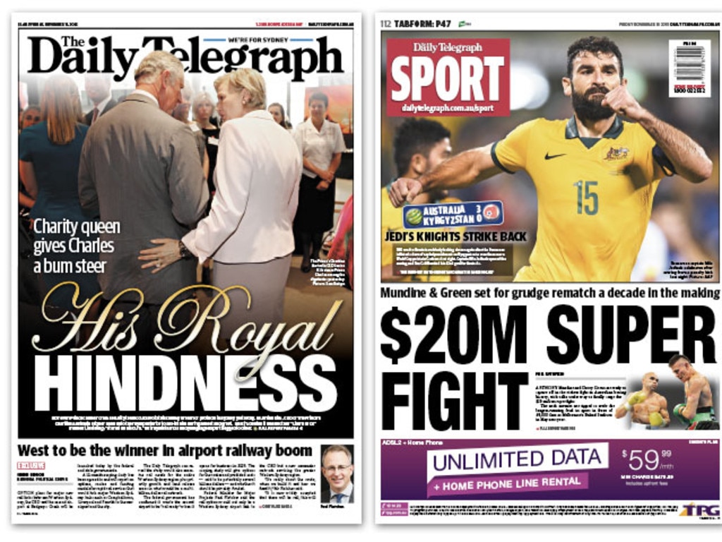 Our Daily & Sunday Telegraph Front Pages | Herald Sun