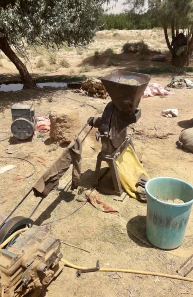 A test batch of ephedra in Afghanistan where drug cooks are producing meth from the plant. Picture: David Mansfield/Supplied